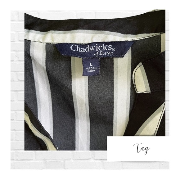 Vintage Chadwick’s of Boston Striped Sleeveless Tunic Tank Top Women’s Large - Picture 3 of 7